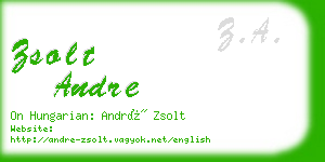 zsolt andre business card